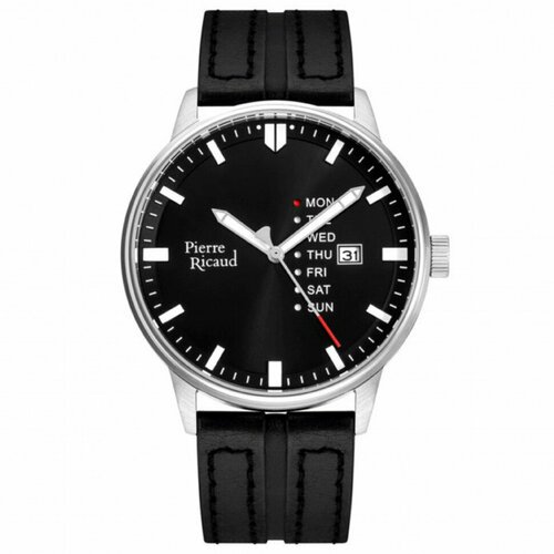 Купить Наручные часы Pierre Ricaud, черный
Мужские кварцевые часы в круглом стальном ко...