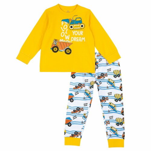 Купить Пижама Chicco, размер 128, желтый
Пижама с длинными рукавами для мальчика. Пижам...