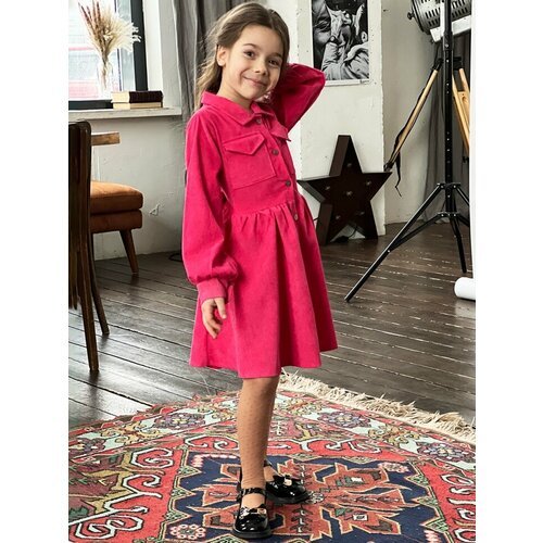 Купить Платье Бушон, размер 110-116, розовый
Платье для девочки школьное бушон ST73, цв...