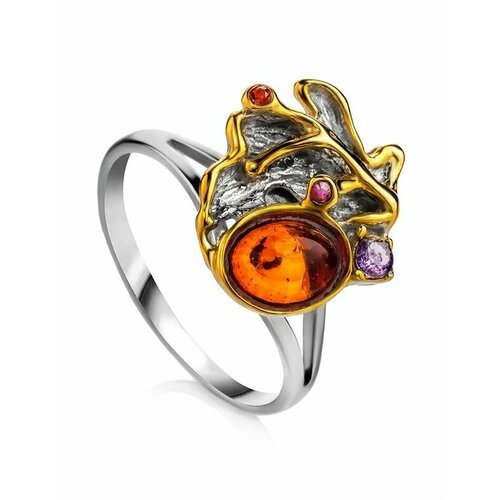 Купить Кольцо, янтарь, безразмерное, коричневый, серебряный
Красивое кольцо, украшенное...