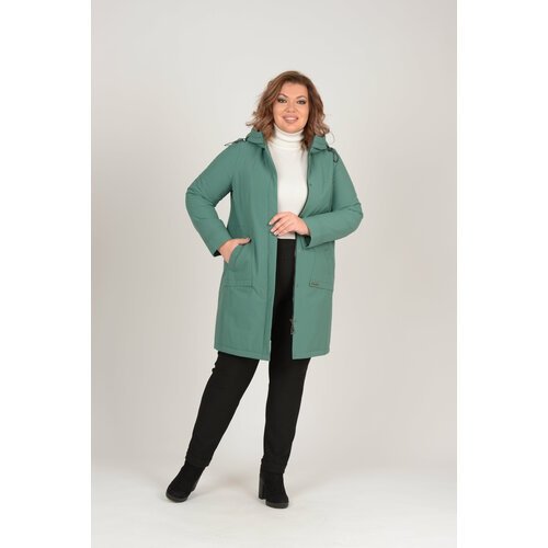 Купить Куртка Karmelstyle, размер 62, зеленый
Женский демисезонный френч Karmelstyle: с...