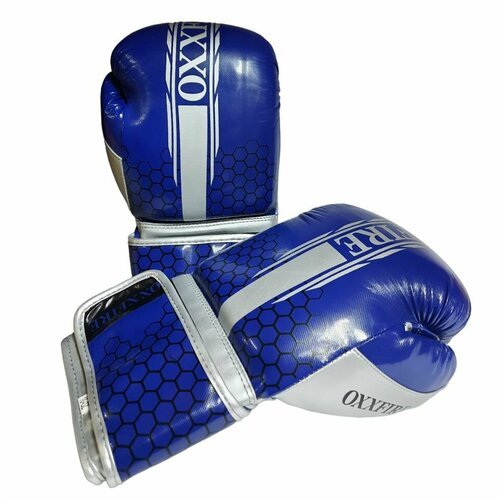 Купить Спортивные боксерские перчатки "OXXFIRE Muay Thai FLEX" - 10oz / кожзам / синие...