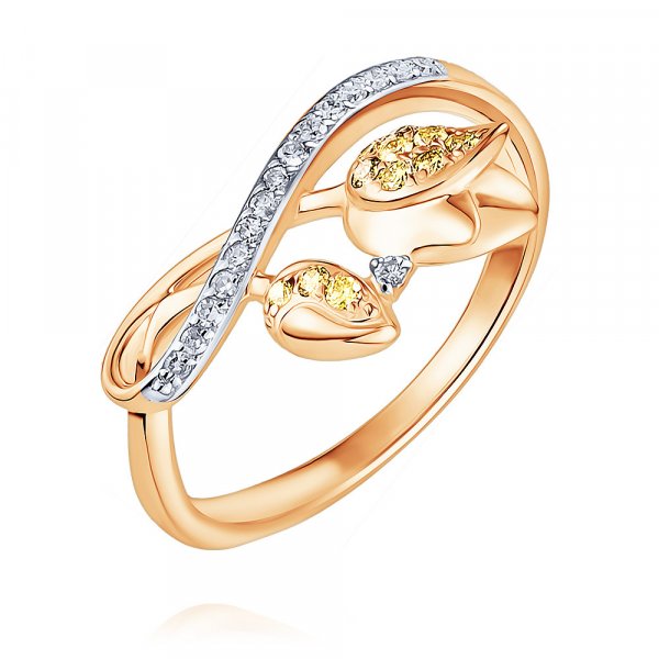 Купить Кольцо
Кольцо в форме «Цветок» из красного золота 585 пробы с бриллиантами Артик...