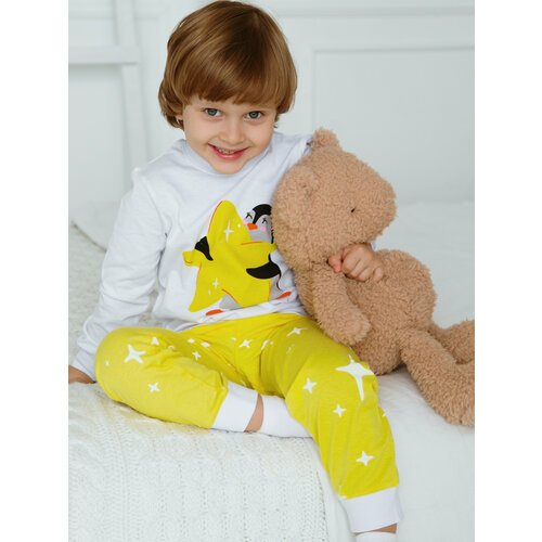 Купить Пижама Ohana kids, размер 104, белый, желтый
Пижама для Ваших любимых малышей из...