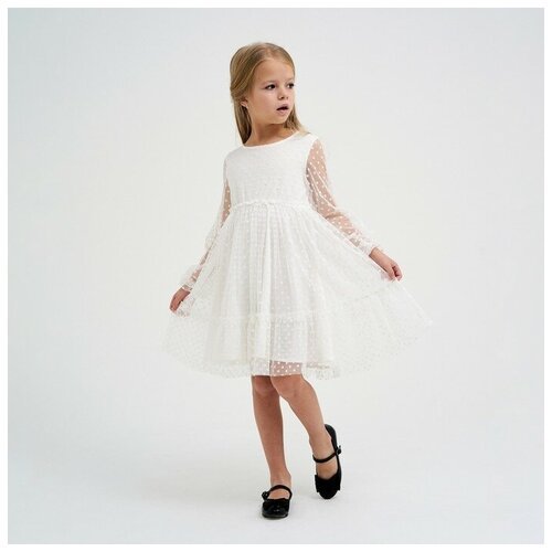 Купить Платье Kaftan, размер 122/128, бежевый, белый
Платье сетка для девочки KAFTAN :...