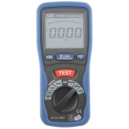Купить Мультиметр цифровой CEM DT-5505
Особенности DT-5505 мегаомметр: Измерение сопрот...