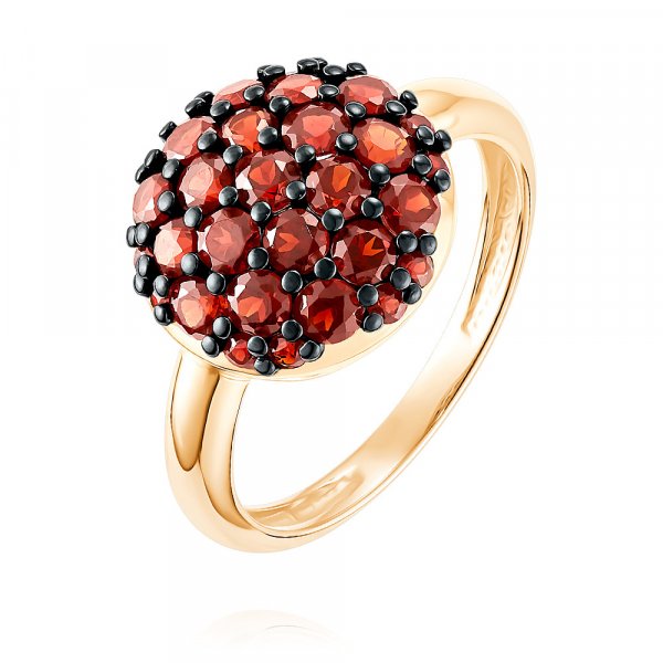 Купить Кольцо
Яркое кольцо из красного золота 585 пробы с гранатом Артикул 14040652/01-...