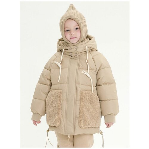 Купить Ветровка Pelican, размер 4, бежевый
Теплая детская куртка для девочки с капюшоно...