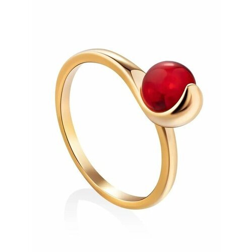 Купить Кольцо, янтарь, безразмерное
Изящное кольцо из и янтаря ярко-красного цвета «Лея...
