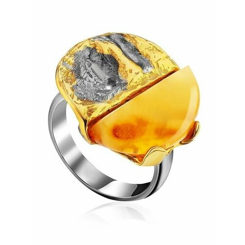 Купить Кольцо, янтарь, безразмерное, серебряный
Трендовое кольцо из с пой, украшенное т...