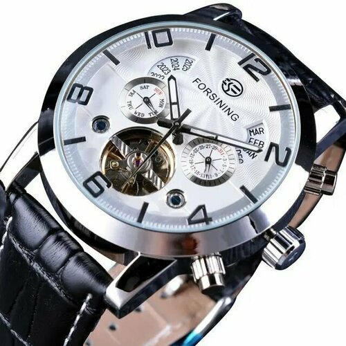 Купить Наручные часы Forsining, серебряный, белый
-Диаметр: 46 мм<br><br>-Толщина: 15 м...