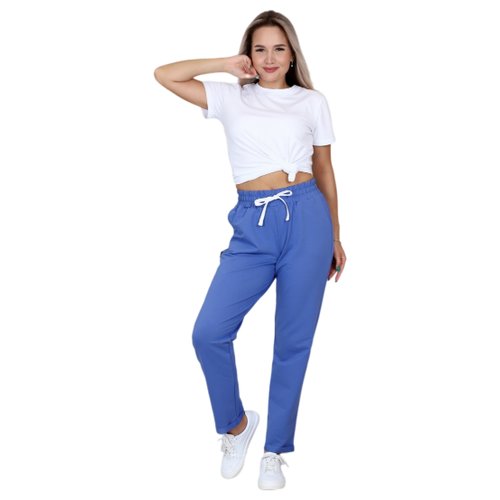Купить Брюки Elena Tex, размер 50, голубой
Трикотажные женские спортивные брюки от брен...