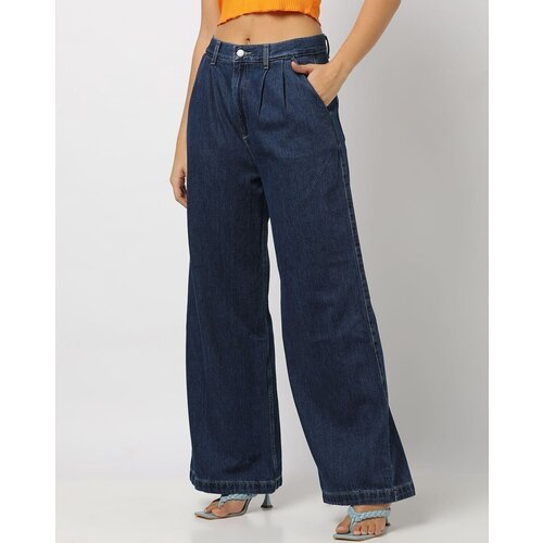 Купить Джинсы Levi's, размер 30, синий
Эти широкие джинсы от Levis — это воплощение сво...