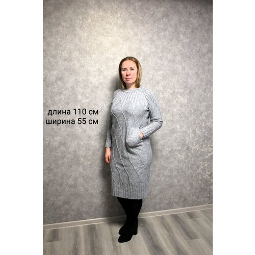 Купить Платье размер 48/52, серый
Платье вязаное Amazzoni ромб с карманами - это стильн...