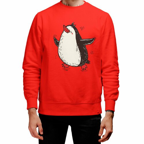 Купить Свитшот ROLY, размер XL, красный
Название принта: Довольный милый пингвин. Прико...