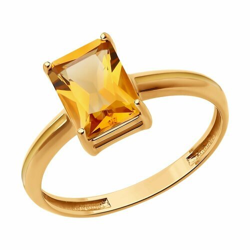 Купить Кольцо Diamant, красное золото, 585 проба, размер 18.5
Кольцо из золота с цитрин...