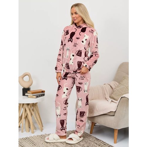 Купить Пижама Miki, размер 42-44, белый, розовый
Женская пижама теплая с капюшоном: ком...