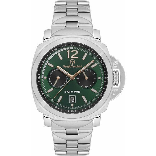 Купить Наручные часы SERGIO TACCHINI, серебряный, зеленый
Мужские часы. Коллекция Herit...