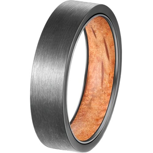 Купить Кольцо POYA
Стильное кольцо из вольфрама с вставкой из древесины дубовой бочки д...