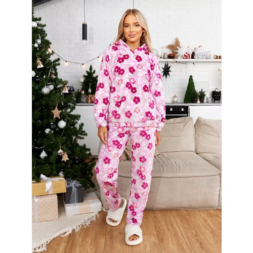 Купить Пижама Miki's Deli, размер 42-44, розовый
Женская пижама теплая с капюшоном: ком...
