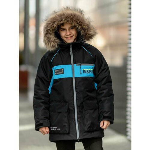 Купить Куртка Batik, размер 146-76, голубой, черный
Парка для мальчика Лиман из мембран...