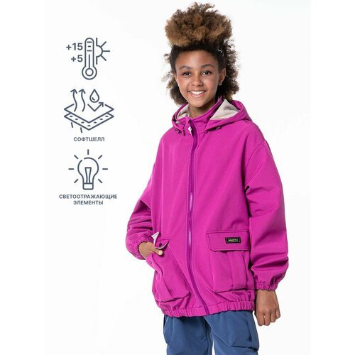 Купить Куртка NIKASTYLE 4л9024, размер 152-76, розовый
Ветровка для девочки из Softshel...
