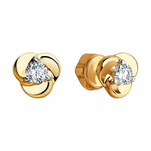Купить Серьги пусеты Diamant online, золото, 585 проба, фианит, прозрачный
<p>В нашем и...