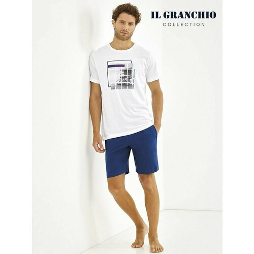 Купить Пижама Il Granchio, размер XL, синий, белый
Красивая мужская пижама с коротким р...