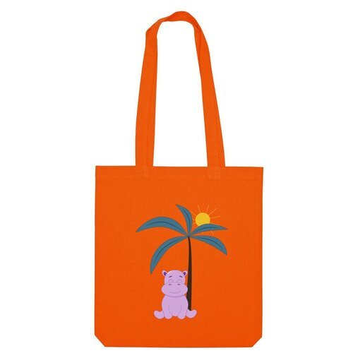Купить Сумка Us Basic, оранжевый
Название принта: Бегемот под пальмой. Автор принта: Fo...