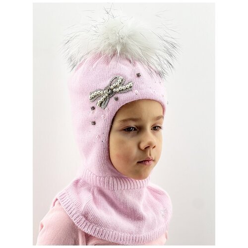 Купить Шапка mialt, размер 48-50, розовый
Шапка-шлем для девочки Джульетта, цвет светло...