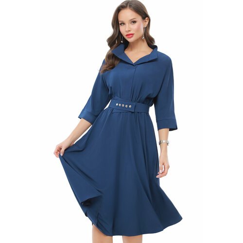 Купить Платье DStrend, размер 54, синий
Эффектное платье с поясом — идеальный вариант д...