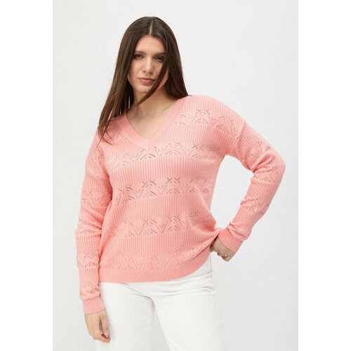 Купить Пуловер VIVAWOOL, размер 60, розовый
Тонкий вязаный пуловер женский с V-образным...