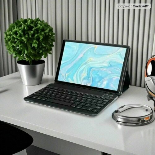 Купить Мощный планшет для работы и развлечений X20 PRO с чехлом и клавиатурой/ Золотой...