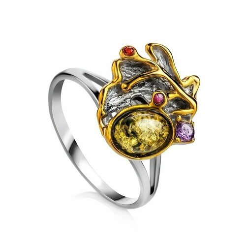 Купить Кольцо, янтарь, безразмерное, серебряный
Красивое кольцо, украшенное вставкой из...