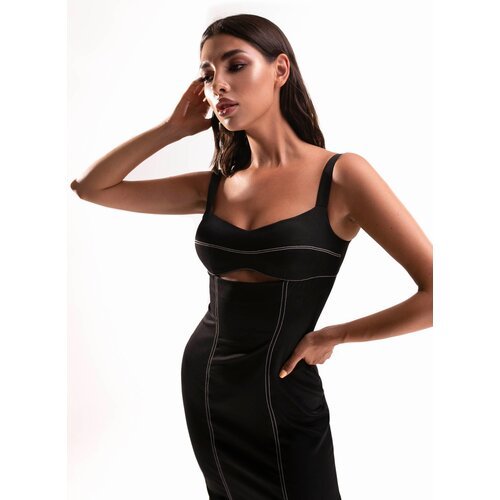 Купить Платье BUBLIKAIM, размер 44(M), черный
Женское платье приталенного силуэта с чаш...