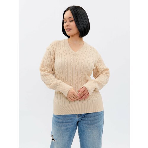 Купить Джемпер CRUISER, размер 48-50, бежевый
Женский пуловер с V-образным вырезом горл...