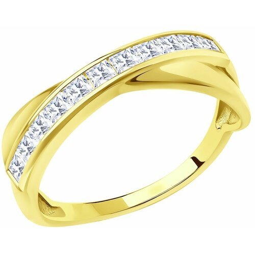 Купить Кольцо Diamant online, желтое золото, 585 проба, фианит, размер 16.5
<p>В нашем...