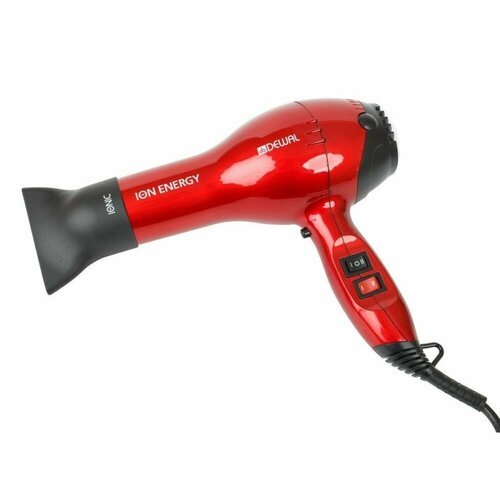 Купить Dewal Профессиональный фен для волос / ION Energy 03-8800 Red, красный, 2000 Вт...