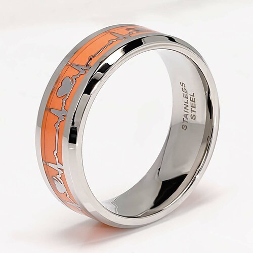 Купить Кольцо POYA, размер 19
Стальное кольцо с нанесенным изображением сердечного ритм...