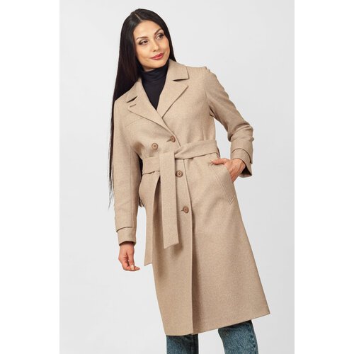 Купить Пальто MARGO, размер 46, коричневый, экрю
Длинное пальто с английским воротником...