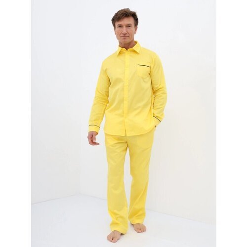 Купить Пижама Малиновые сны, размер 54, желтый
Мужской домашний пижамный комплект в кла...