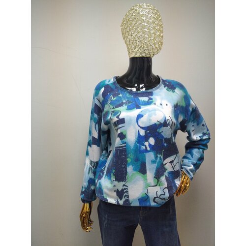 Купить Пуловер Rabe, размер 52, мультиколор
Яркий пуловер в сине-голубых оттенках обяза...
