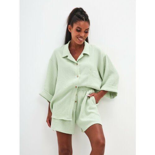 Купить Пижама , размер S, зеленый
Представляем Вам пижаму женскую из муслина с шортами...