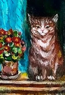 Кот на подоконнике. Музейное занятие по выполнению картины на холсте-магните — Музей ИЗО — афиша