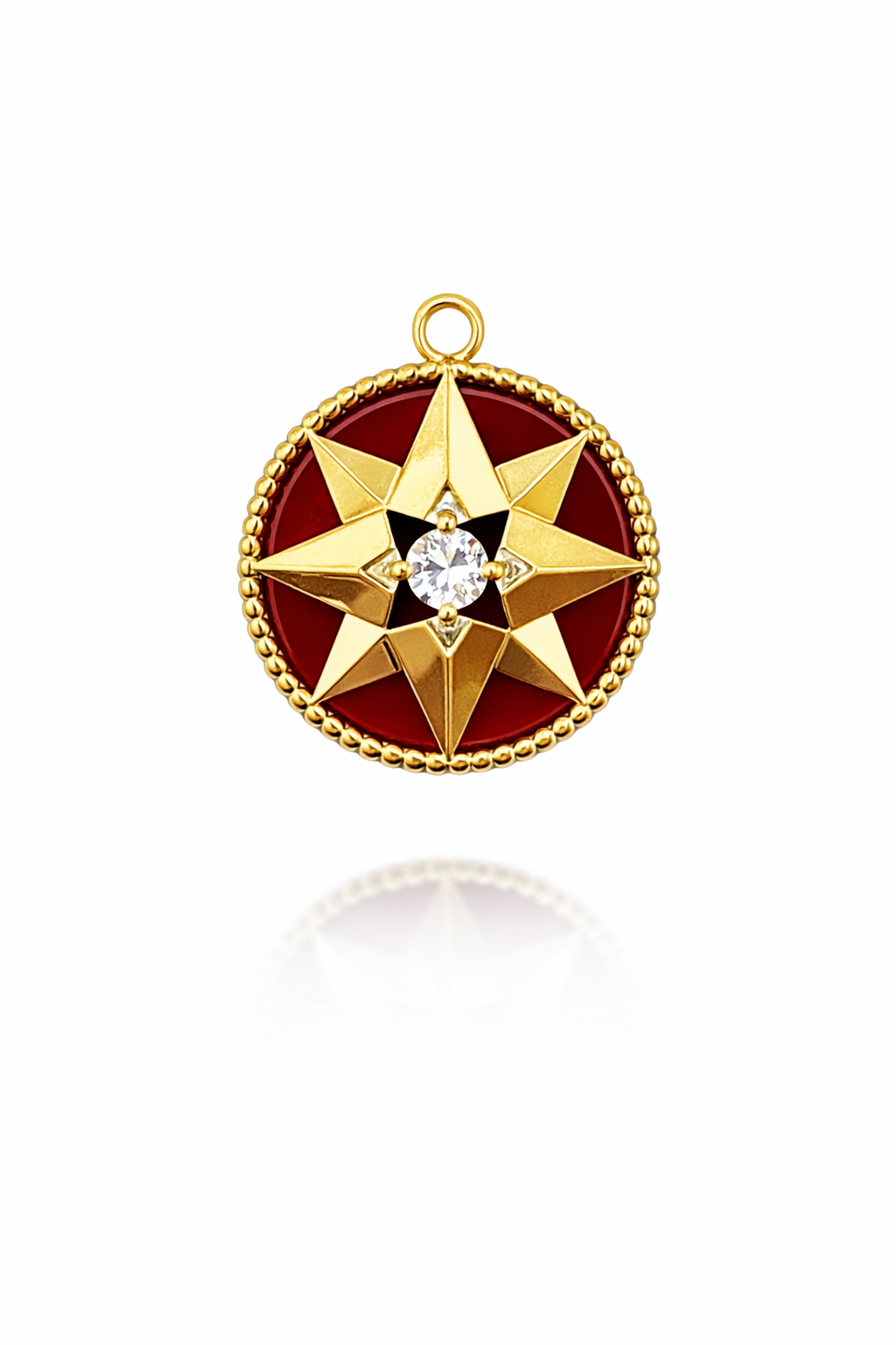 Подвеска "Звезда с фианитом" 14 мм — фото 4