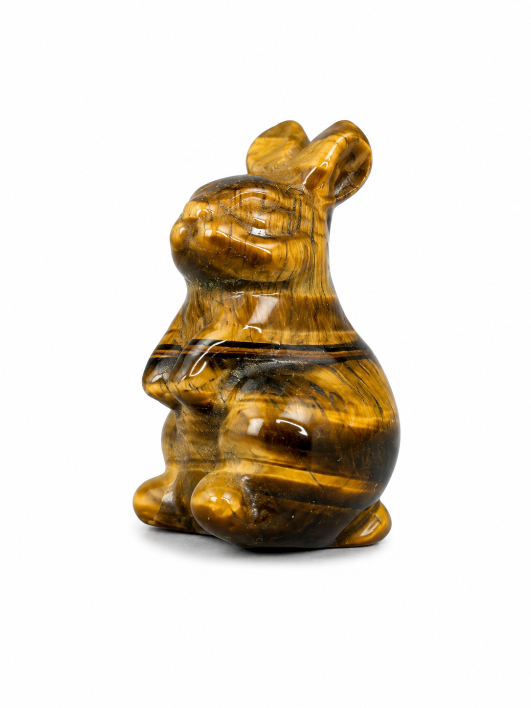Фигурка "Кролик" тигровый глаз