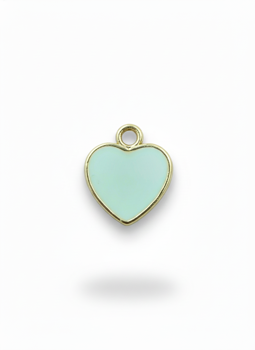 Подвеска мятное сердце gold mini