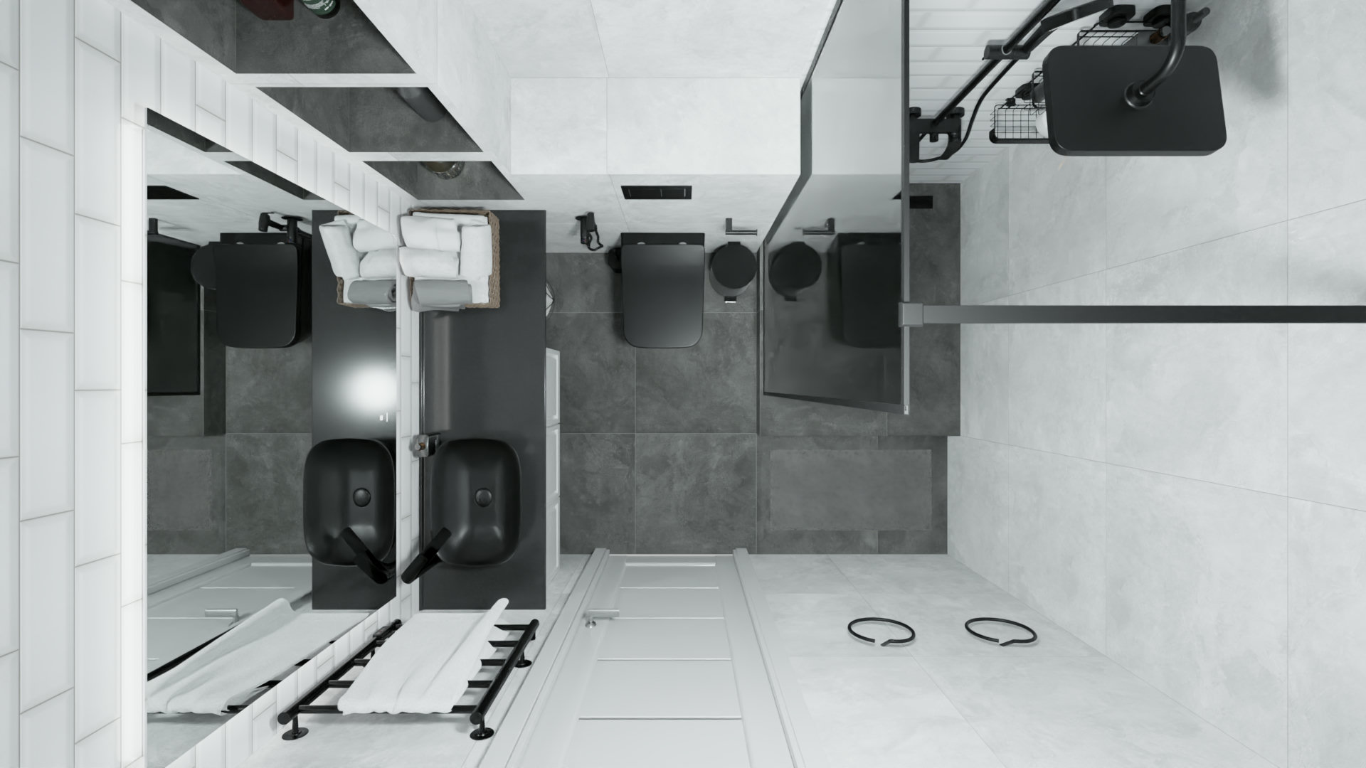 Санузел черно-белый 1