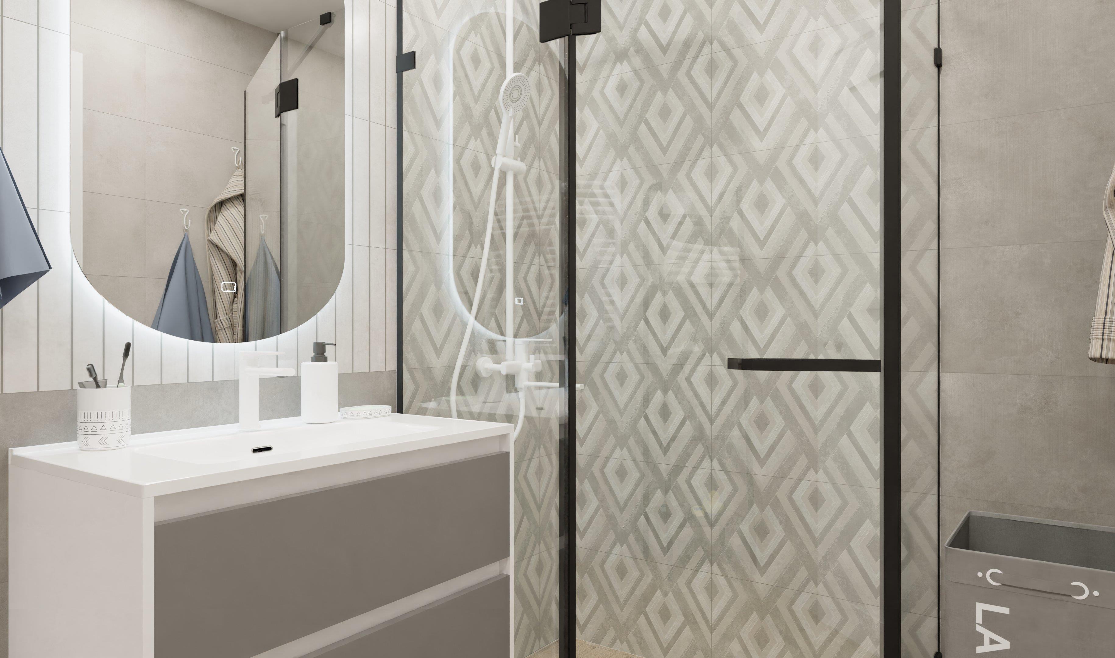 Ванная в благородных серых тонах 1 Ванная в благородных серых тонах 1