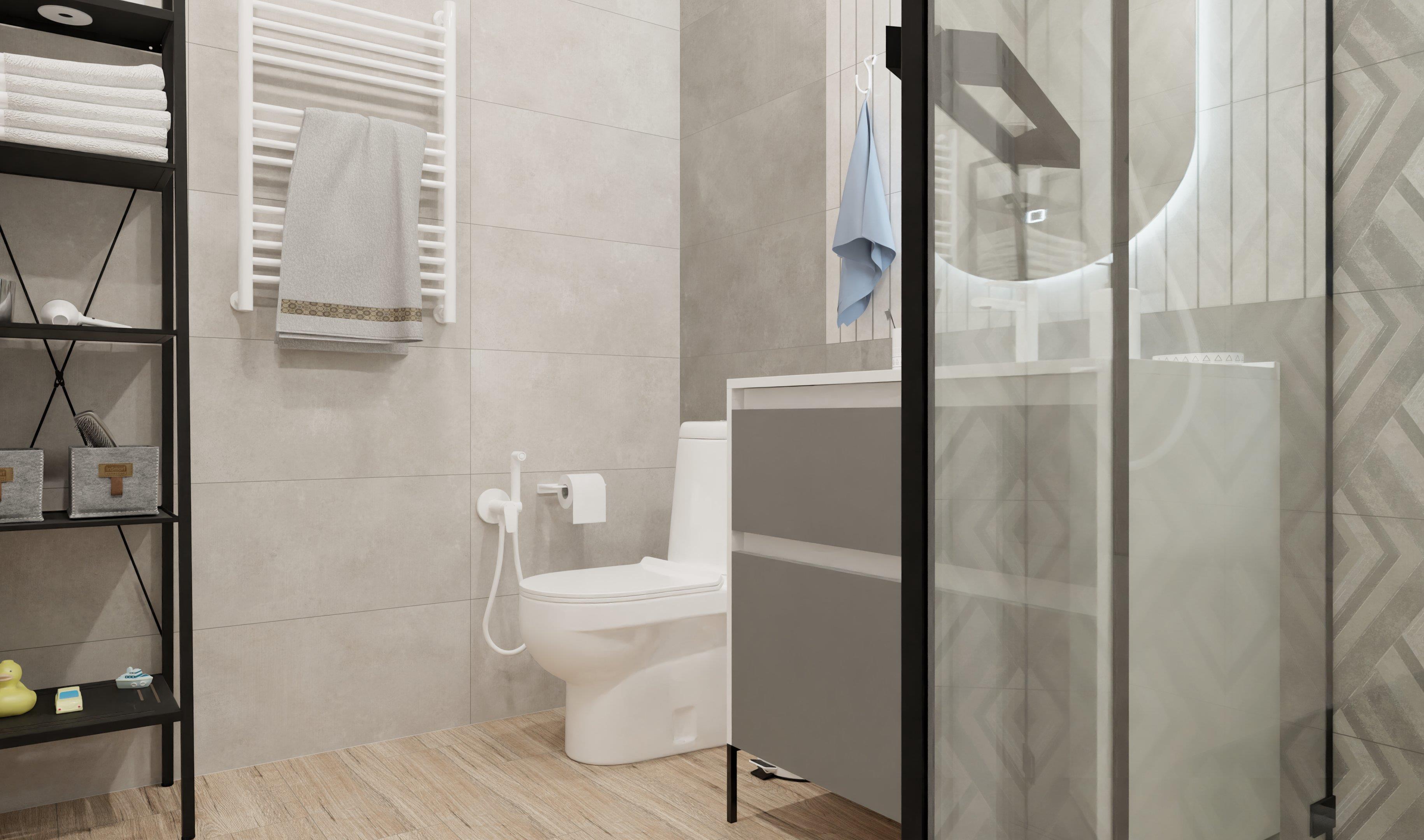 Ванная в благородных серых тонах 2 Ванная в благородных серых тонах 2